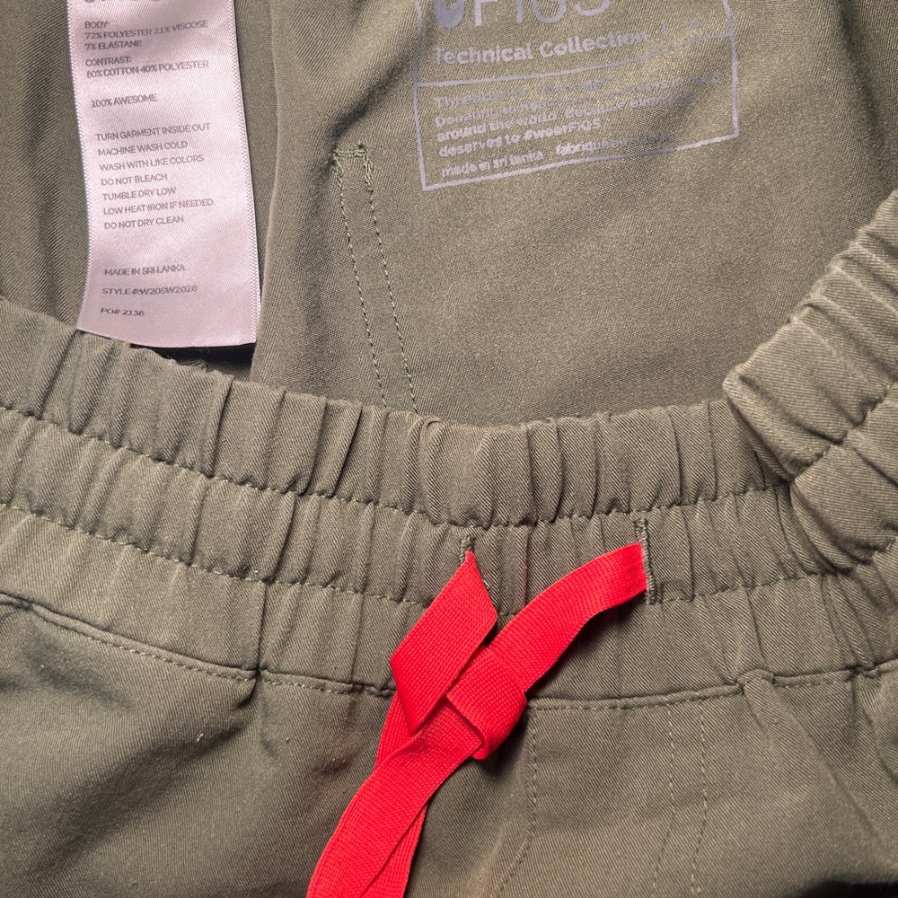 Figs highwaisted joggers, large, olive green
